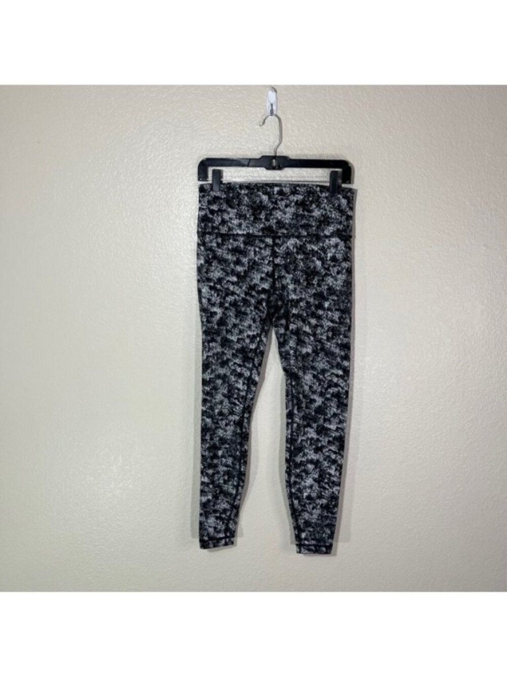 Lululemon Wunder Under High-Rise Tight 28" Womens 10 Black Jacquard *Luxtreme